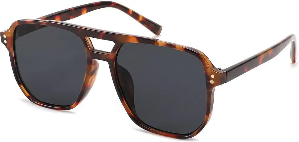 FEISEDY Retro Square Sonnenbrille Damen Herren 70er Jahre Vintage B2835
