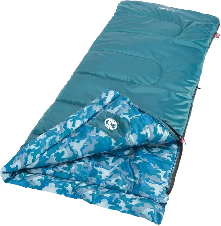 Coleman Kids 45°F Sleeping Bag, Lightweight Youth Camping Sleep Sack