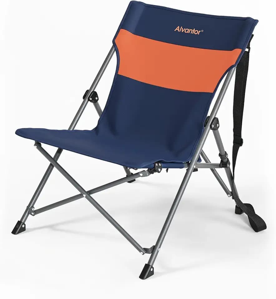 Alvantor® Camping Chair, High Back Folding Beach Chair Breathable for Outdoor, Ergonomic Backrest, Easy Use Portable Lawn Chair Seat for Travel, Fishing, Pinic, Sports Events, 20"x28"x28"