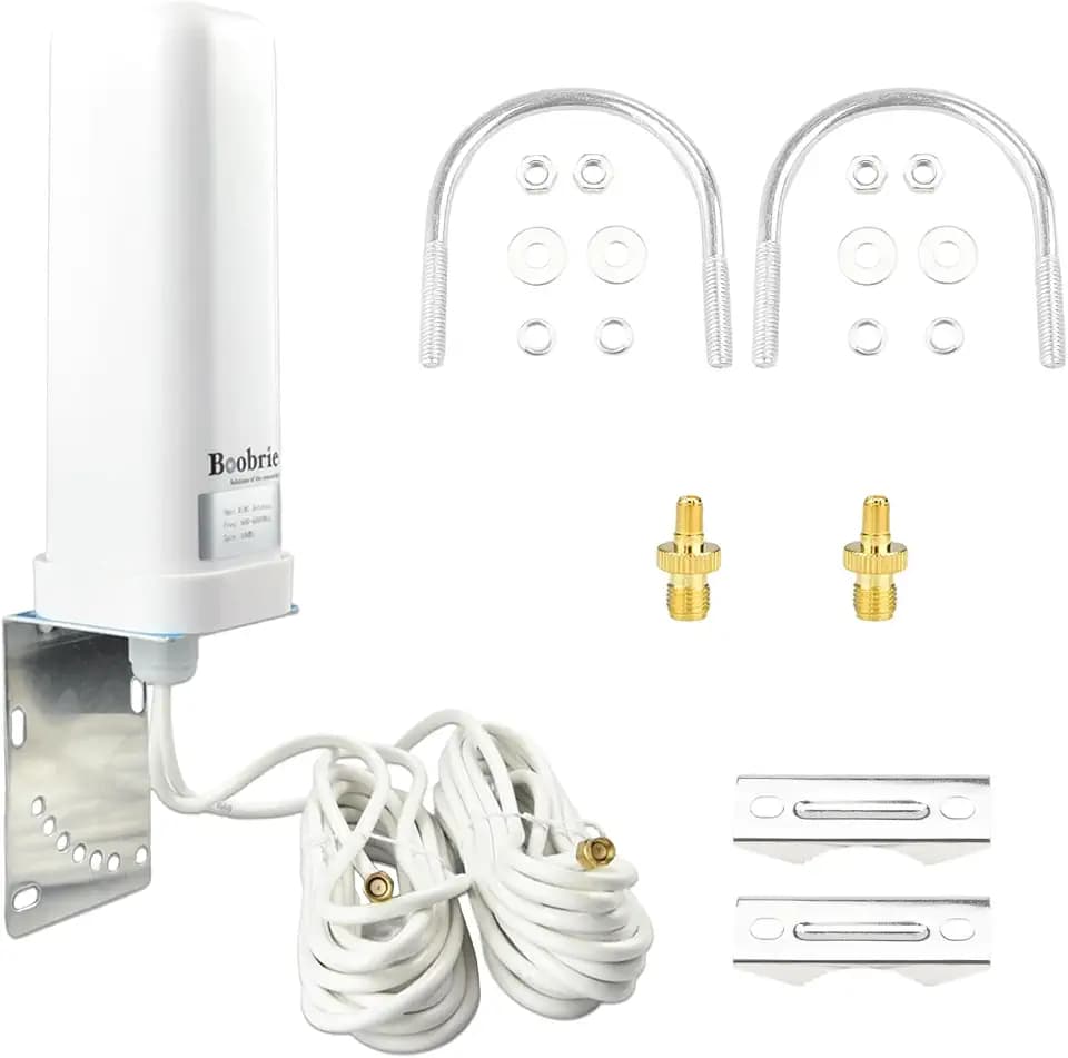 2x2 MIMO 4G LTE 5G Antenna High Gain 10dBi 600-6000MHz Omnidirectional WiFi Antenna with SMA TS9 Connector 16.4ft RG58 Cable for T-Mobile Verizon AT&T Modem Routers Gateways Hotspot Cellular