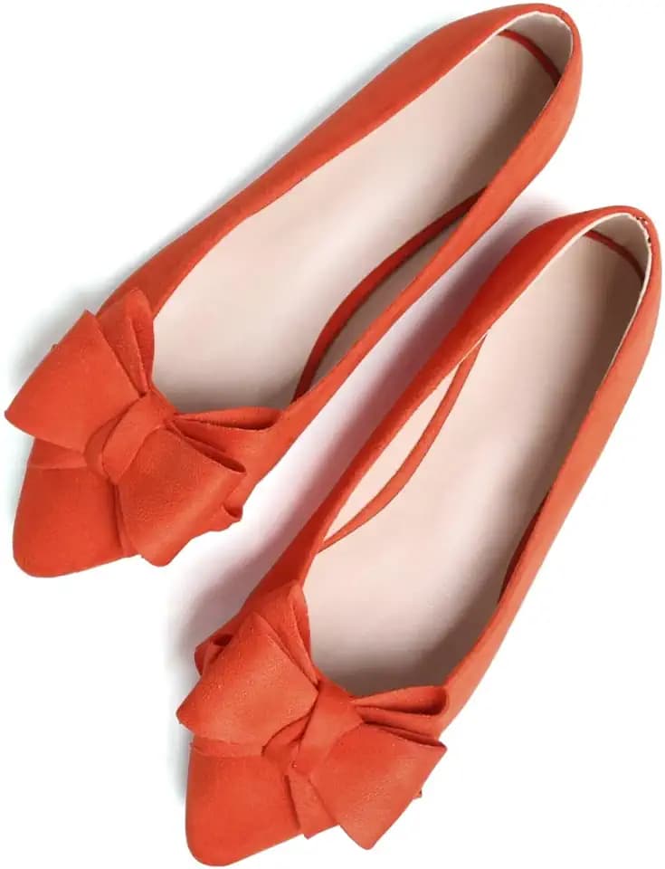 SAILING LU Cute Crystals Bowknot Ballet Flats for Women