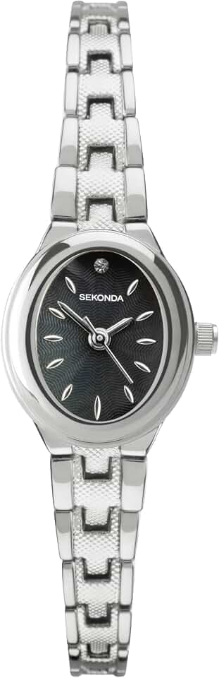 Sekonda Megan Damen-Armbanduhr, oval, klassisch, analog, mit Perlmutt-Zifferblatt, 21 mm