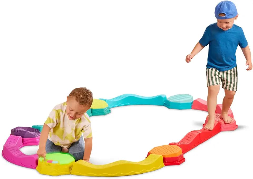 B. toys Balance Beam Set, Musical Wavy Beams & Sensory Stones