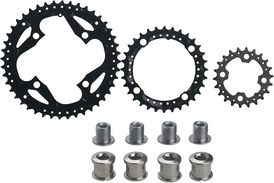 BODYA Runde MTB Fahrrad-Kettenblatt, Dreifach-Kettenblatt-Set 22/32/44t 104/64BCD