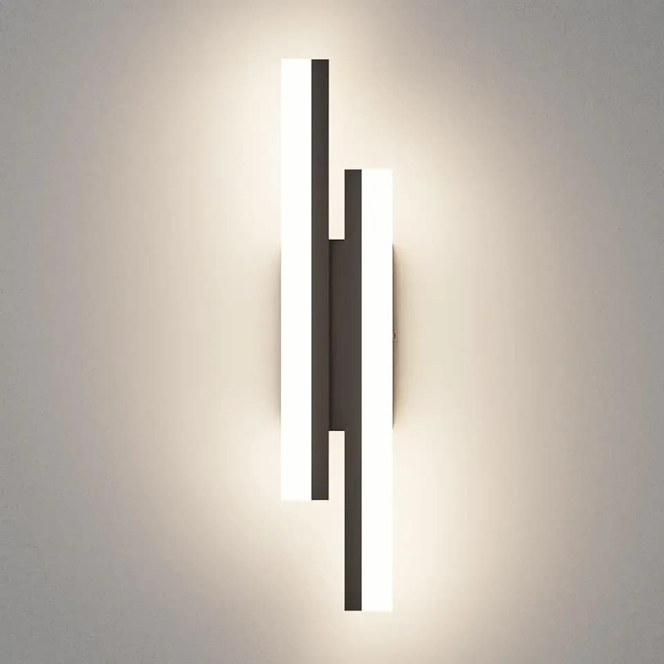 Klighten Wandleuchte Innen Wandlampe 12W 40cm, Neutralweiß 4000K, Schwarz