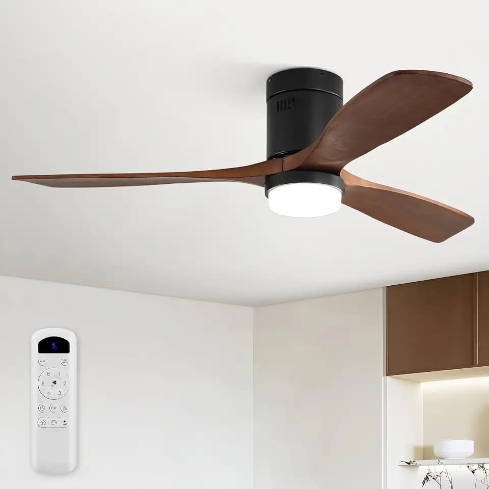Sofucor 52 Inch Ceiling Fans with Lights and Remote, Low Profile