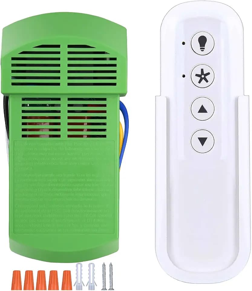 Ceiling Fan Kit Remote Replacement Fit for Hunter Fan 99372 99770, Compatible with Hunter Hampton Bay Harbor Breeze,with Dimmer Light,3 Speed Control with Receiver & Wall Mount