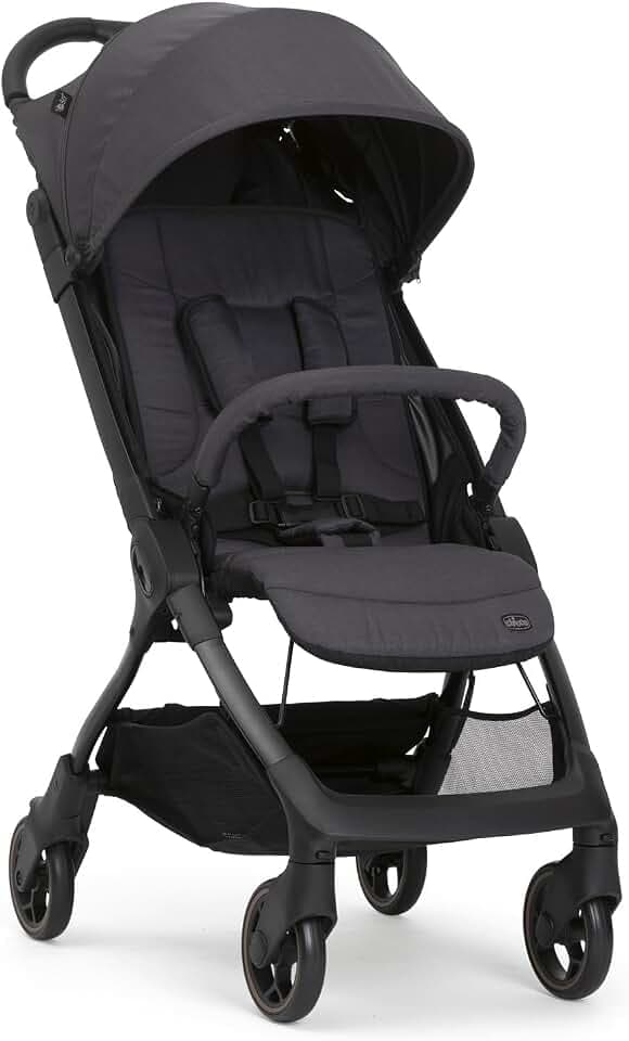 Chicco WE 2 Kinderwagen, leichter, faltbar, von 0 Monaten bis 22 kg, Reise-Kinderwagen, leichter Flugzeug-Kinderwagen, verstellbar mit Liegeposition, gepolsterte Schultergurte, kompakte Abdeckung