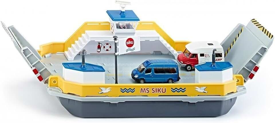 Siku 1750 Autofähre, 1:50, Metall/Kunststoff, Gelb/Grau