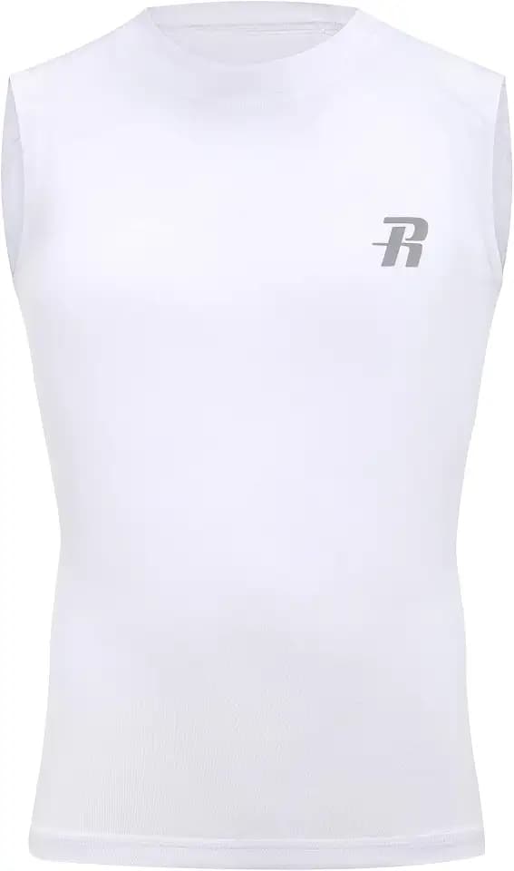 Runhit Boys Sleeveless Compression Shirt Kids Athletic Tank Tops Youth Quick Dry Undershirt for Football Basketball