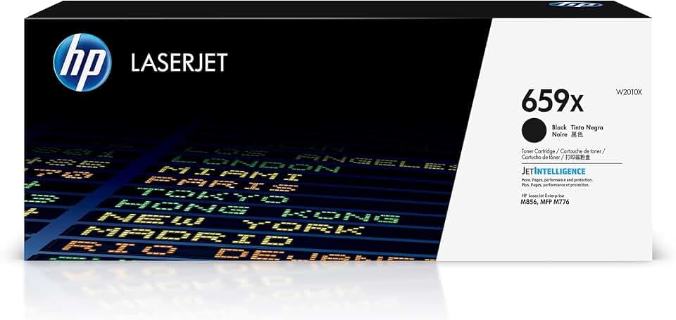HP 659X Black High-Yield Toner Cartridge | Works Color LaserJet Enterprise M856, Color LaserJet Enterprise MFP M776 Series | W2010X