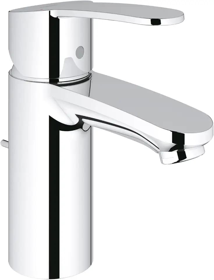 GROHE Eurostyle Cosmopolitan, Waschtischarmatur (mit Zugstangen-Ablauf, Wasserhahn für das Bad, langlebige Oberfläche, einfache Installation), chrom, 3355220E