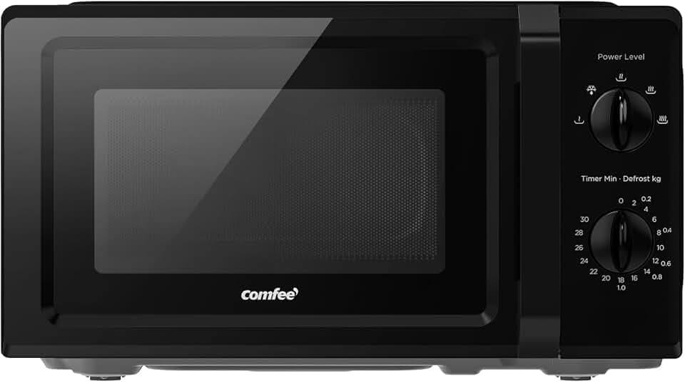 COMFEE Inverter CMO-MP012OC(BK), 700 W Leistung, 5 Leistungsstufen, Auftauen, 30 Minuten Timer, 19 l, Schwarz