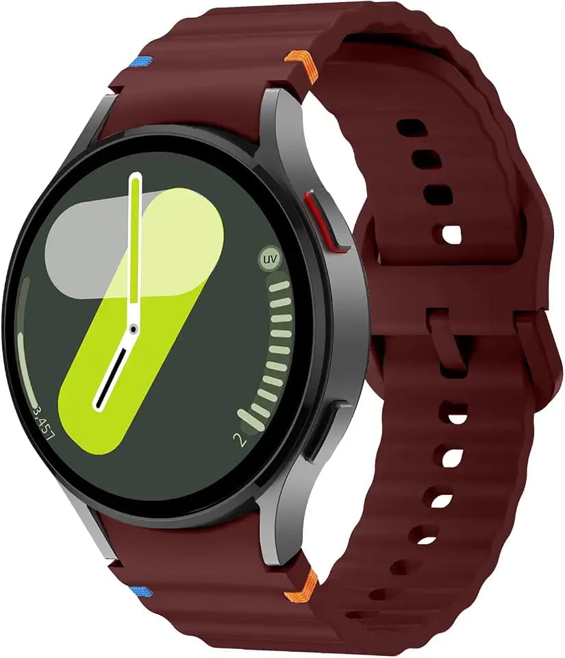 Sport Strap For Samsung Galaxy Watch 7 Band 40mm 44mm,No Gap Soft Silicone Bands For Galaxy Watch FE 40 mm/Galaxy Watch 6 5 4 Band 40mm 44mm/Galaxy Watch 6 classic 43mm 47mm For Women Men