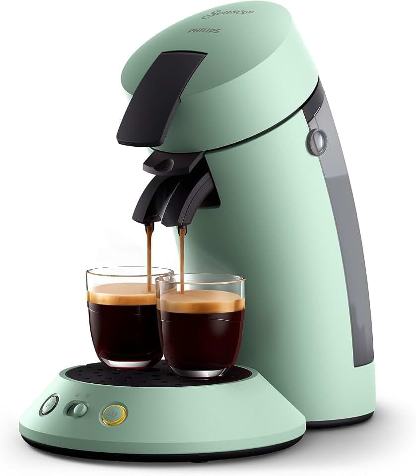 PHILIPS Senseo Original Plus Kaffeepadmaschine, Grün, 2 Spezialitäten