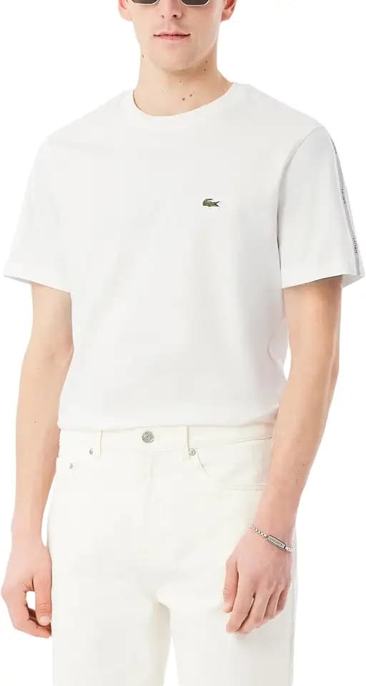 Lacoste Men's Branded Stripe Band T-Shirt