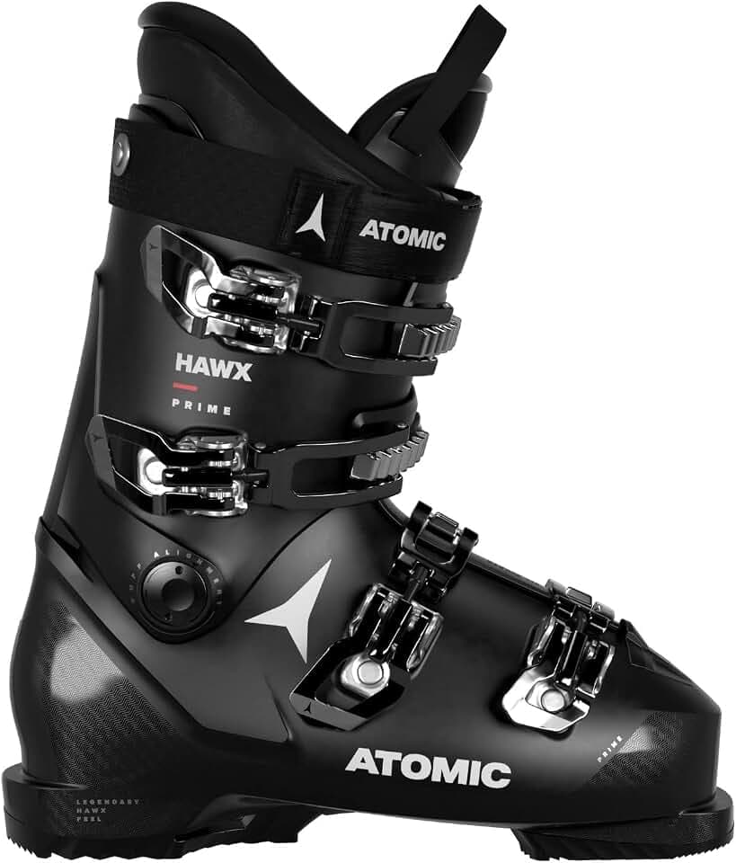 ATOMIC HAWX PRIME Skischuhe - Alpin-Skischuh in Schwarz - Boots mit 3D Knöchel & Ferse für präzisen Sitz - mittelbreite Skistiefel für Ski-Anfänger