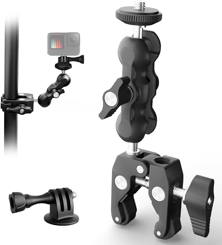 NearStream Super Clamp Camera Clamp Mount with 360°Ball Head, AW-CZT-04