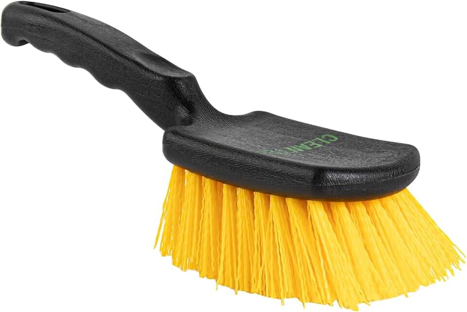 Restaurantware 4 in Black Plastic Utility Scrub Brush