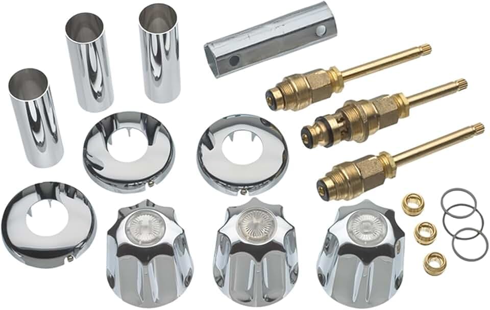 Danco 3-Handle Trim Kit for Gerber, Knob Handle, Chrome (39617)