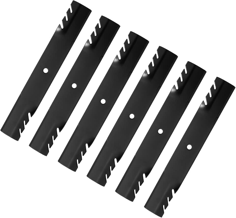 60" Deck Replacement Toothed Mulching Blades for 105-7718 105-7777 105-8777 - Compatible with Toro Z Master Z500 Z555 Z557 Z587L Z588E - 6 Pack