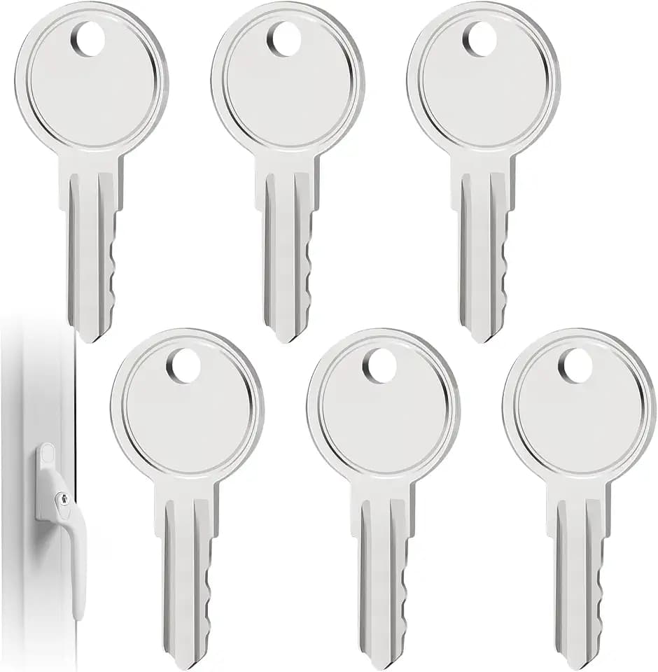 6 Stück Fensterschlüssel Ersatz Universal Fensterschloss Schlüssel Ersatz Fensterschlüssel kompatibel mit Yale und Securistyle