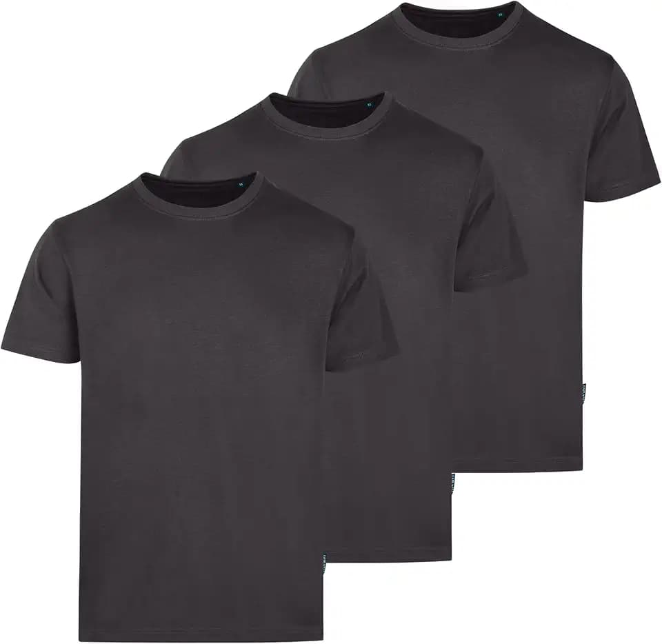 HRM Herren Luxury Roundneck Tee I Premium T-Shirt Herren Rundhalsausschnitt aus 100% Bio-Baumwolle I Basic T-Shirt bis 60°C waschbar I Hochwertige & nachhaltige Herren-Bekleidung