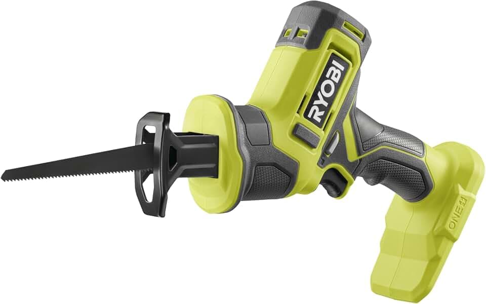 RYOBI 18 V ONE+ Akku-Säbelsäge R18RSC-0, kompakt, 16 mm Hublänge, ohne Akku und Ladegerät