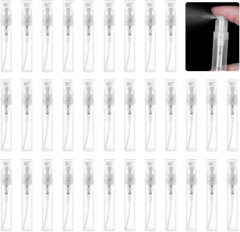 50 Stück Parfümzerstäuber 5ml Mini Sprühflaschen Transparent