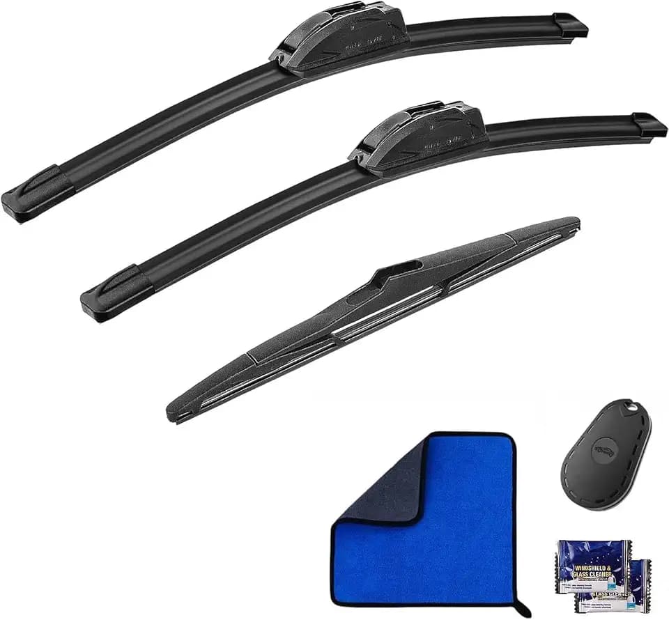 15" 15" 13" Wiper Blades Set for Jeep Wrangler JK 2008-2018/ Wrangler 2007-2017, Exact OEM Fit Windshield Wiper Blades, Streak-Free, Quiet, All-Season 3-Pack Replacement
