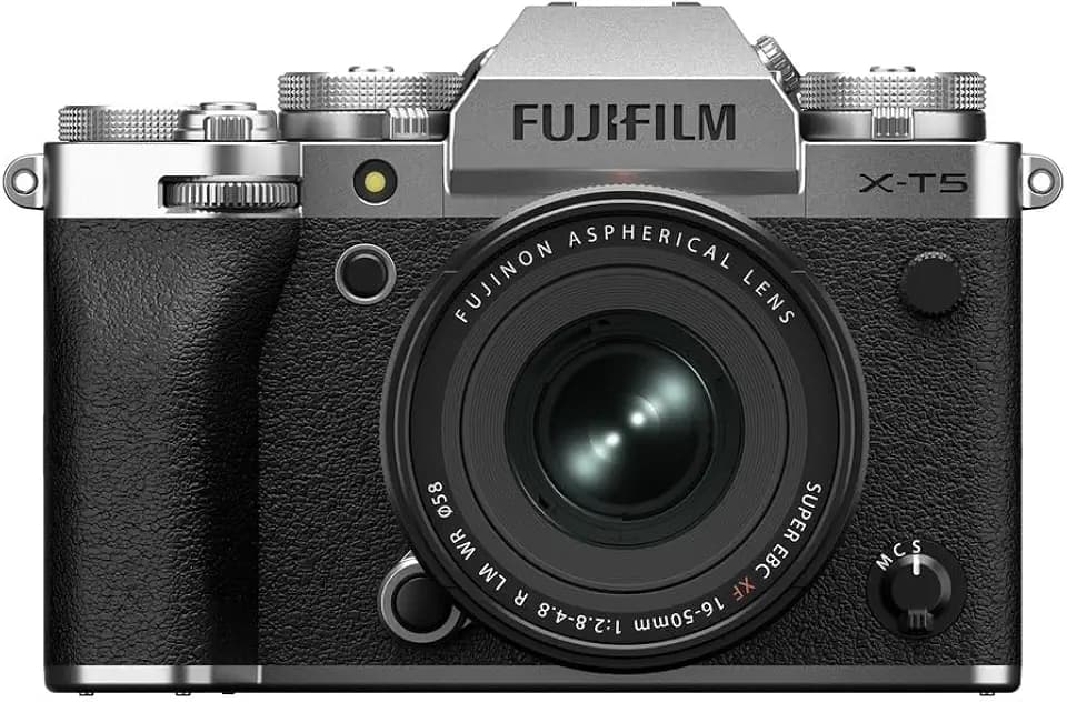 FUJIFILM X-T5 Mirrorless Digital Camera XF16-50mmF2.8-4.8 R LM WR Lens Kit - Silver