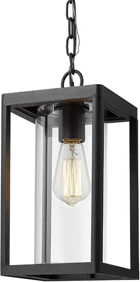 Beionxii Outdoor Pendant Light, Modern Exterior Hanging Porch Lantern
