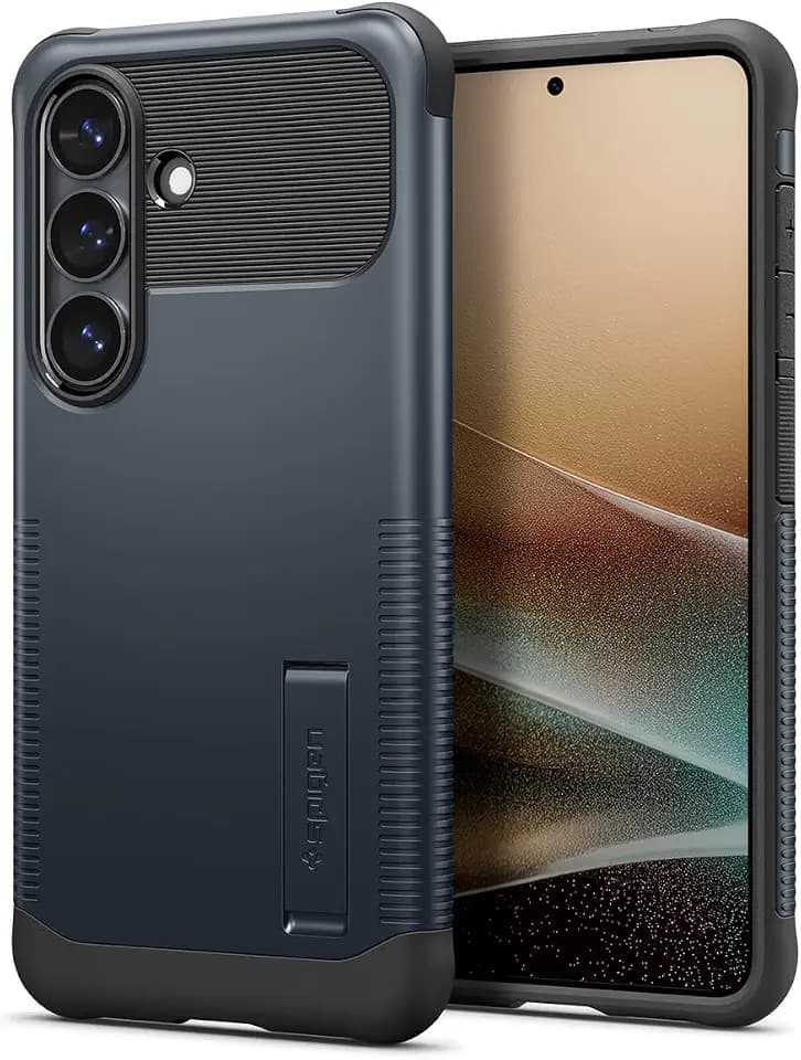 Spigen for Galaxy S26 Plus Case, Slim Armor MagFit [Kickstand] [Compatible with MagSafe] [Fast Wireless Charging] - Metal Slate