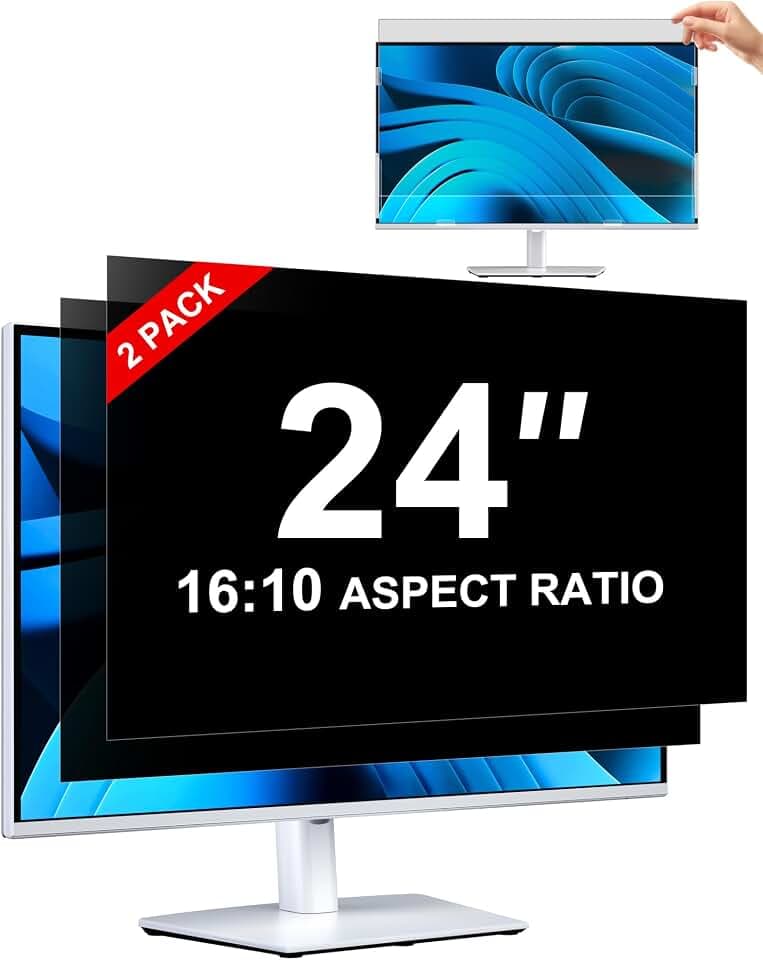 ZOEGAA[2-Pack Computer Privacy Screen Protector 24 Inch 16:10 Aspect Ratio