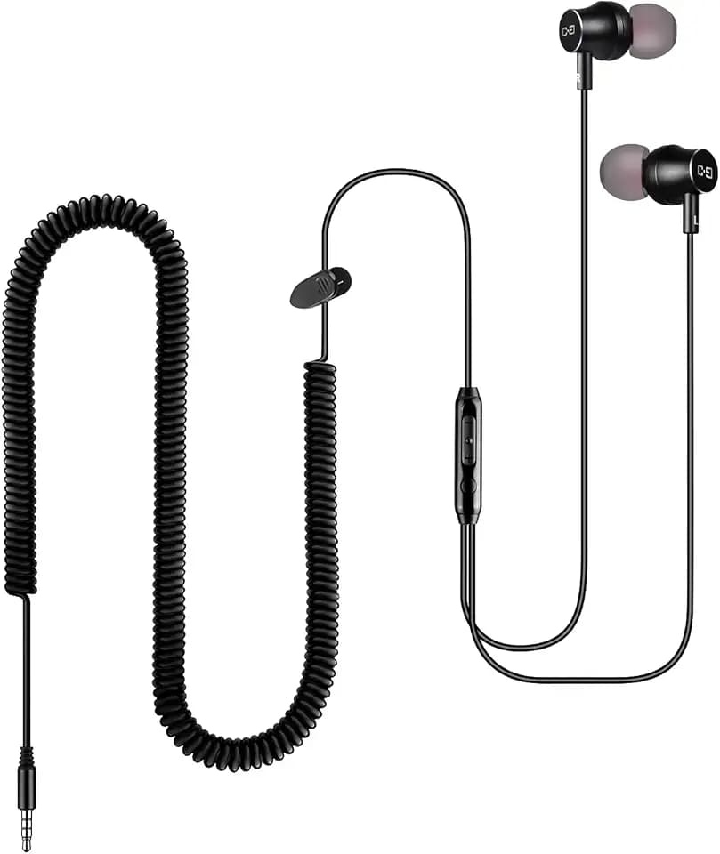 12Ft Extra Long Earbuds for TV & PC, in-Ear Wired Headphones, 3.5mm Jack