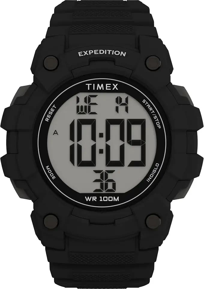 Timex Men's Expedition CAT 48mm Watch - Black Two- Piece Digital Dial Black Case