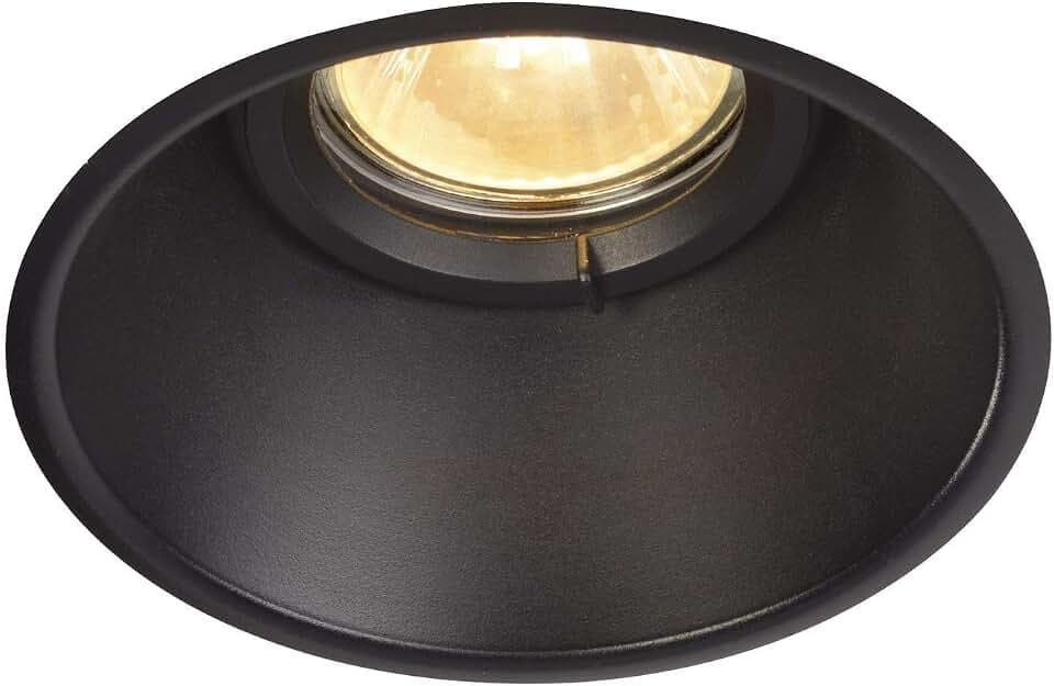 SLV LED Einbaustrahler HORN-O, rund, IP21 | Dimmbare Decken-Lampe zur Beleuchtung innen | LED Spot, Fluter, Deckenstrahler, Deckenleuchte, Einbau-Leuchte | 1-flammig, GU10 QPAR51