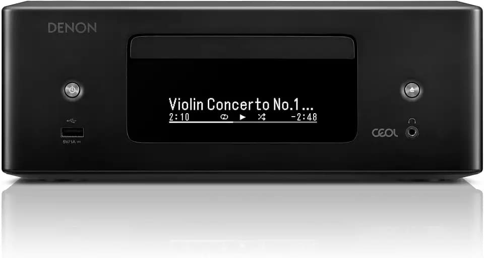 Denon RCD-N12 Bluetooth CD Player for Smaller Rooms and Houses, 2023 Model