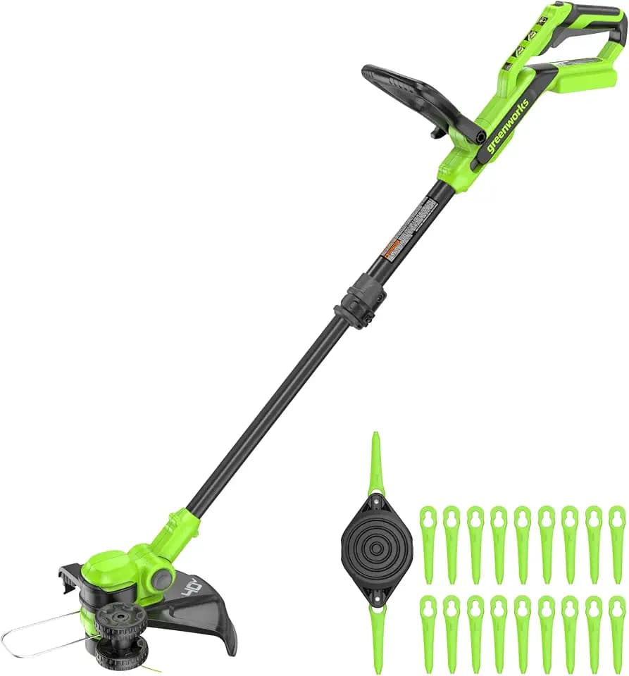 Greenworks 40V 13 in Cordless String Trimmer, 20 Blades, Tool Only