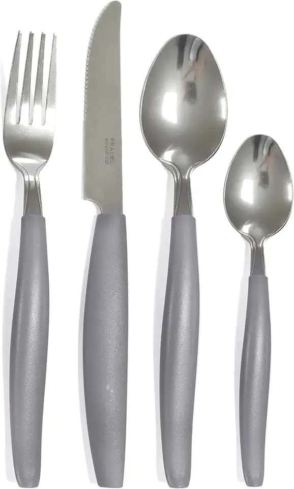 AMEFA - 24-teiliges Tafelbesteck für 6 Personen – Pure – Edelstahl 18/0, Standard-Finish – Grau