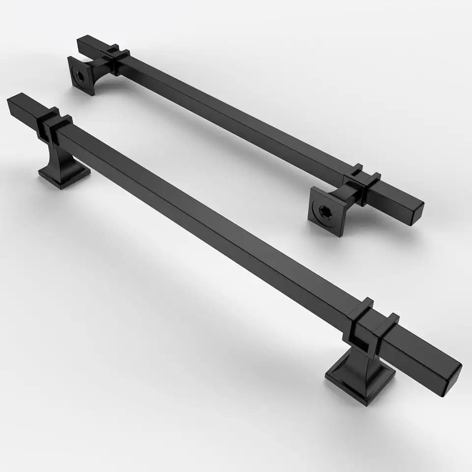 Asidrama 10 Pack 7.5 Inch(192mm) Matte Black Kitchen Cabinet Handles, Cabinet Pulls Kitchen Cabinet Hardware for Cupboard Drawer Pulls