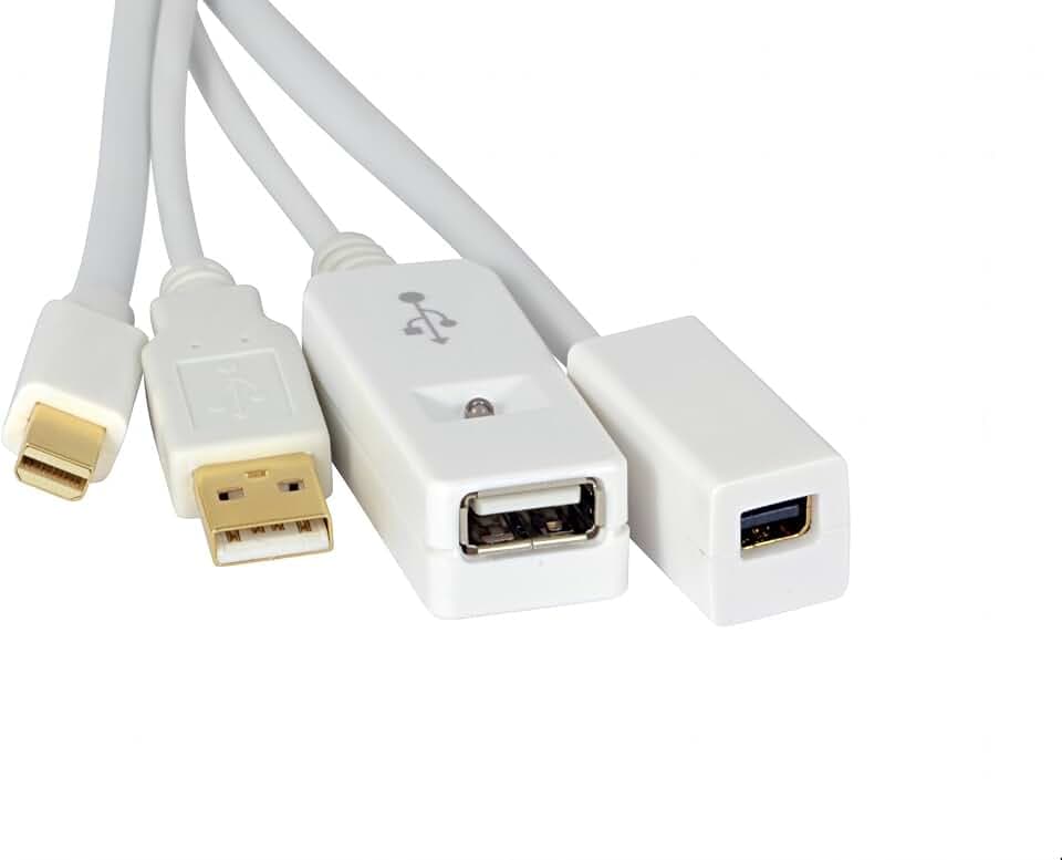 Pro v2 mini-DisplayPort Extension mit USB (3m) weiß