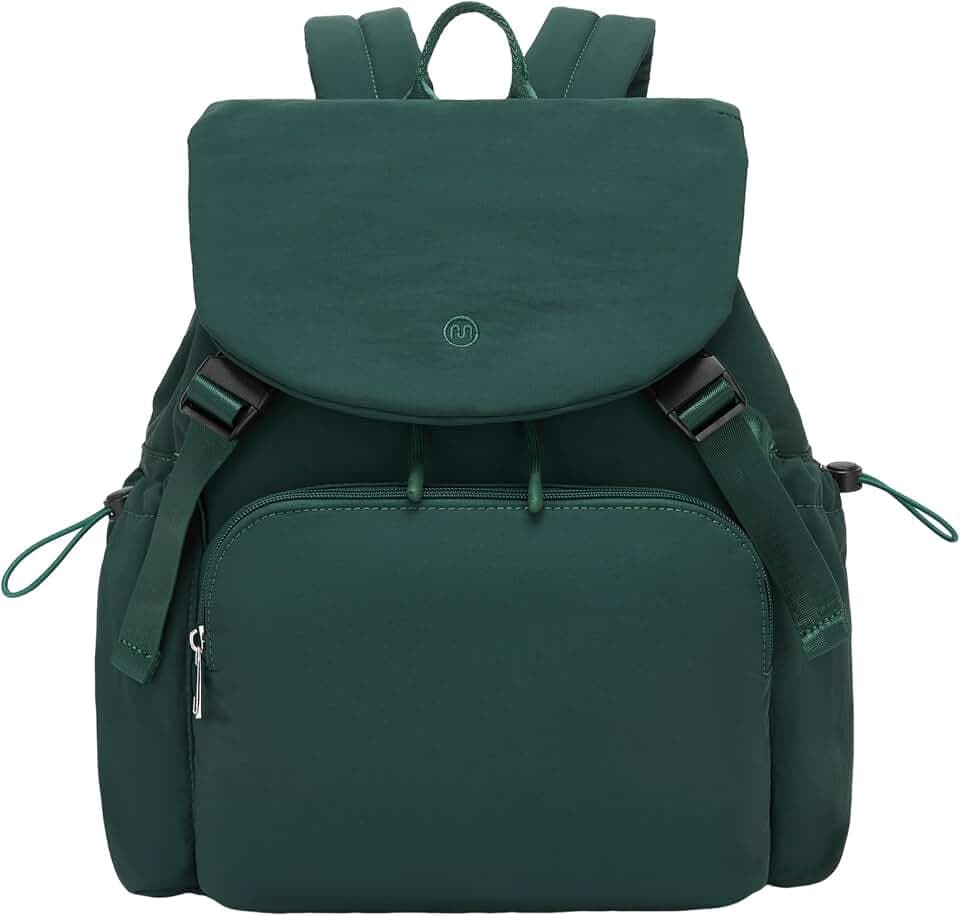 Miss Lulu Leichter Rucksack Damen, Eleganter Cityrucksack Damen für Alltag & Reisen, Kompakter Tagesrucksack mit 13" Laptopfach, Mehrfachtaschen & M-Sticklogo