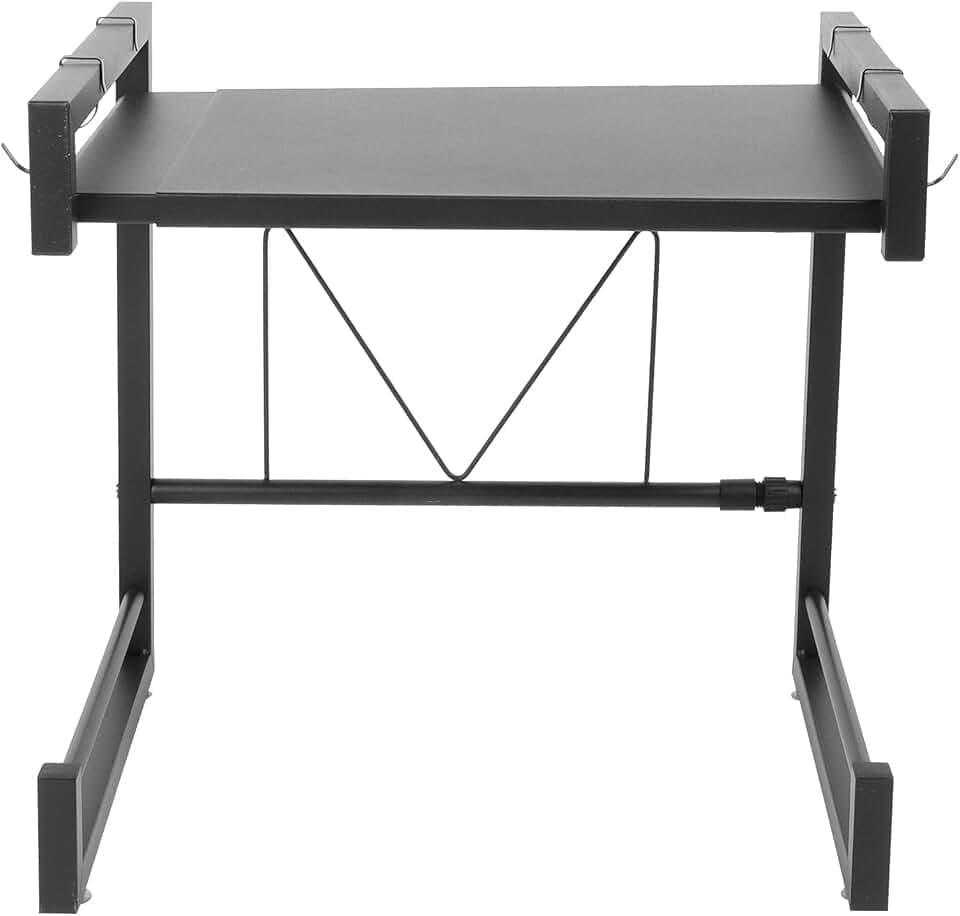 Mikrowelle Regal Stand Kohlenstoffstahl versenkbare Mikrowelle Rack Toaster Backofen Rack Mikrowelle Regal Halter K¨¹che Counter Regal Veranstalter, 44,5-66 x 35,5 x 43cm