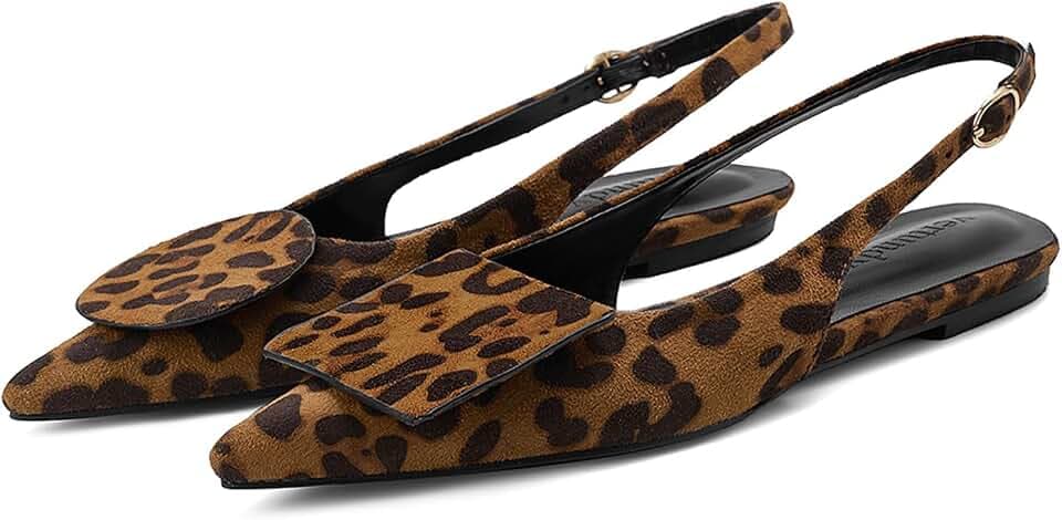 Vertundy Women's Slingback Flats Pointed Toe Flats Low Heel