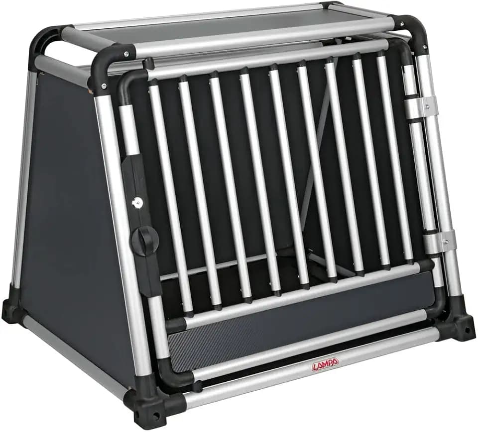LAMPA 60502 Transportbox Tiertransportbox Kofferraum 80cm 65cm 66cm Aluminium Stoff
