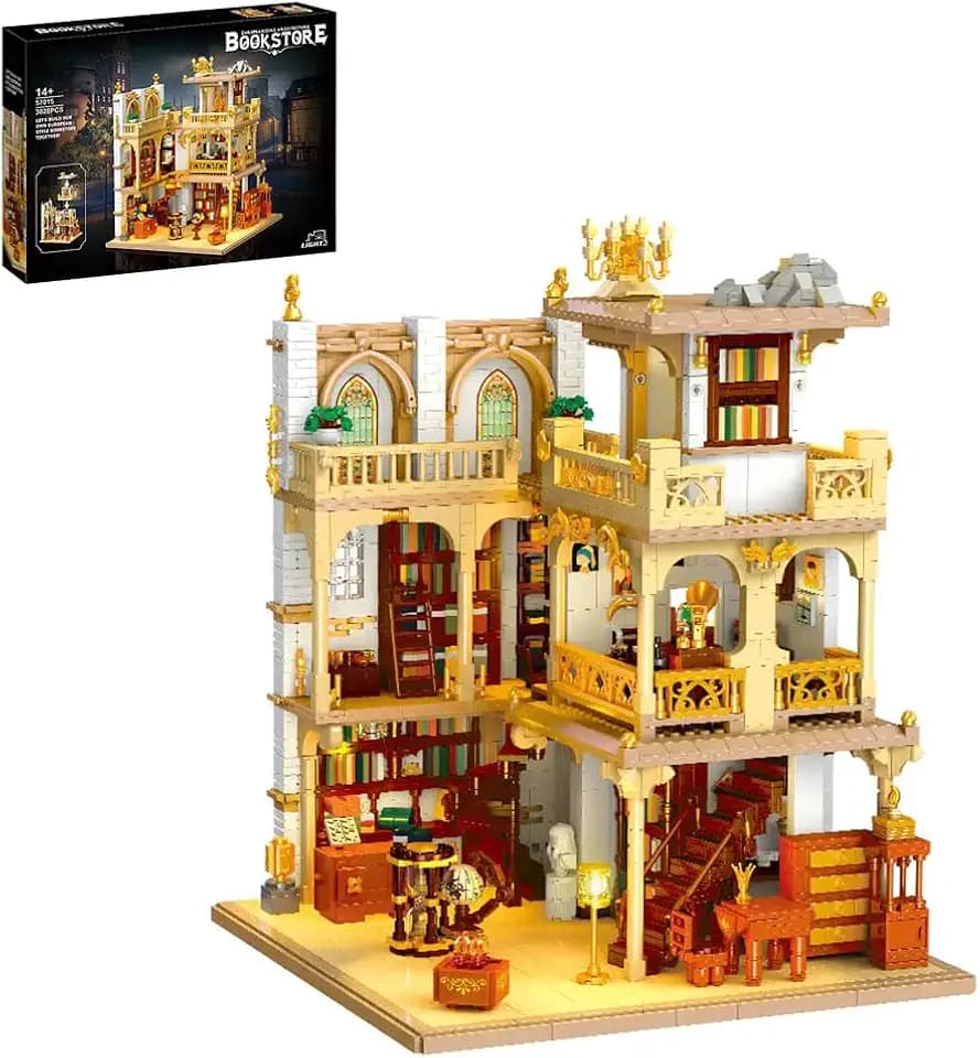 Medieval Library Building Set with LED, 3294 Pcs