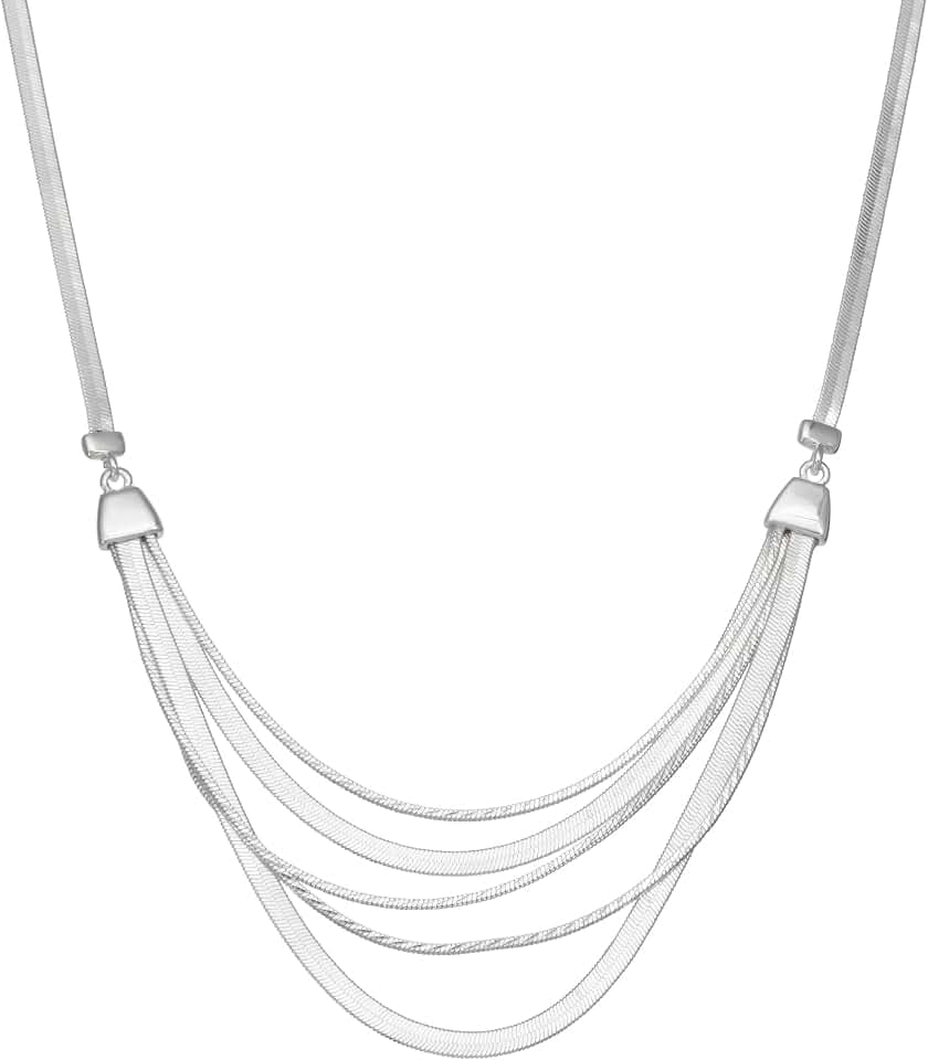 Napier 16'' multi row frontal style necklace with lobster clasp closure