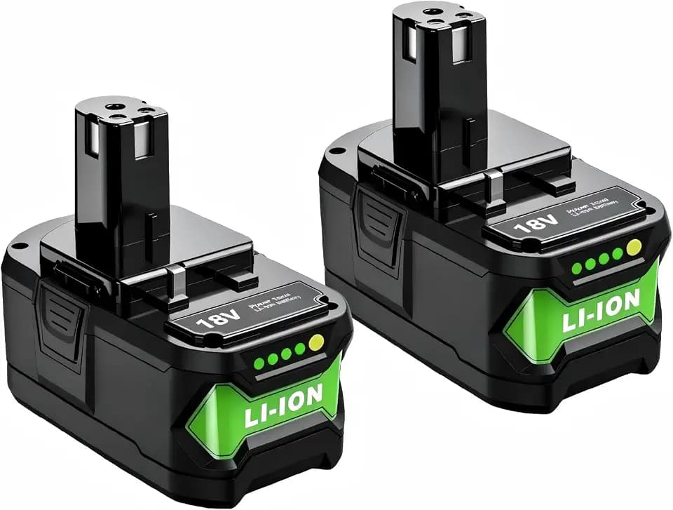 Upgrade 2 Pack 108000mWh High Capacity Replacement for Ryobi 18V Battery P108 P104 P105 P102 P103 P122 P109 Li-ION Compatible with Ryobi 18V ONE+ System Cordless Power Tools and Charger