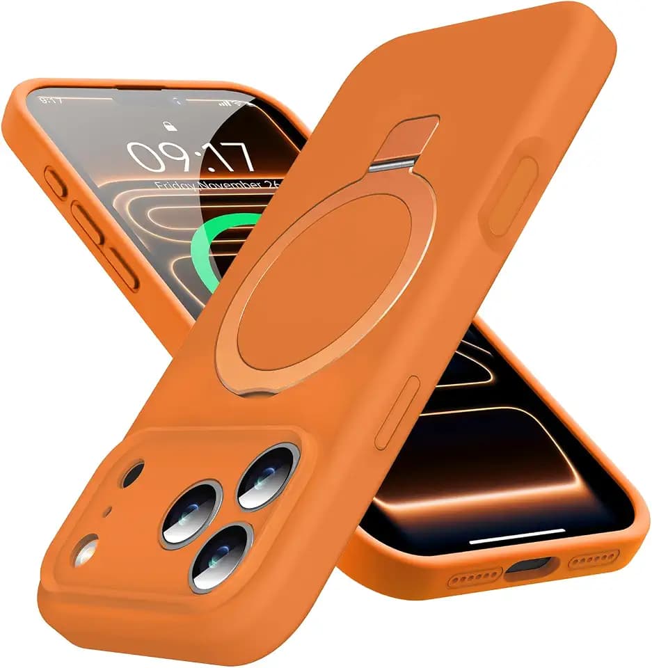 Silicone Case for iPhone 18 Pro/iPhone 17 Pro with Magnetic Stand